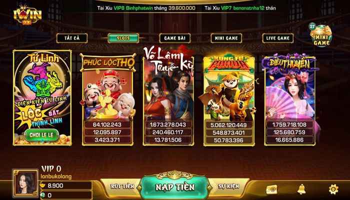 Bùng nổ tiến thưởng với slot game Iwin